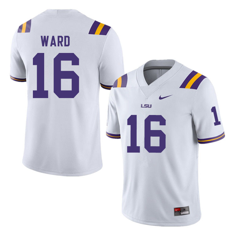Men #16 Jay Ward LSU Tigers College Football Jerseys Sale-White - Click Image to Close